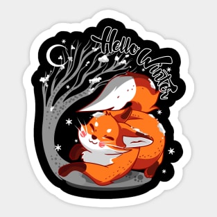 Hello Winter Sticker